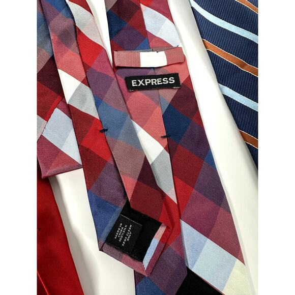 Men’s Tie Lot of 5 Classic Business Stripe Styles Express, Nautica, Billy London - Picture 3 of 11